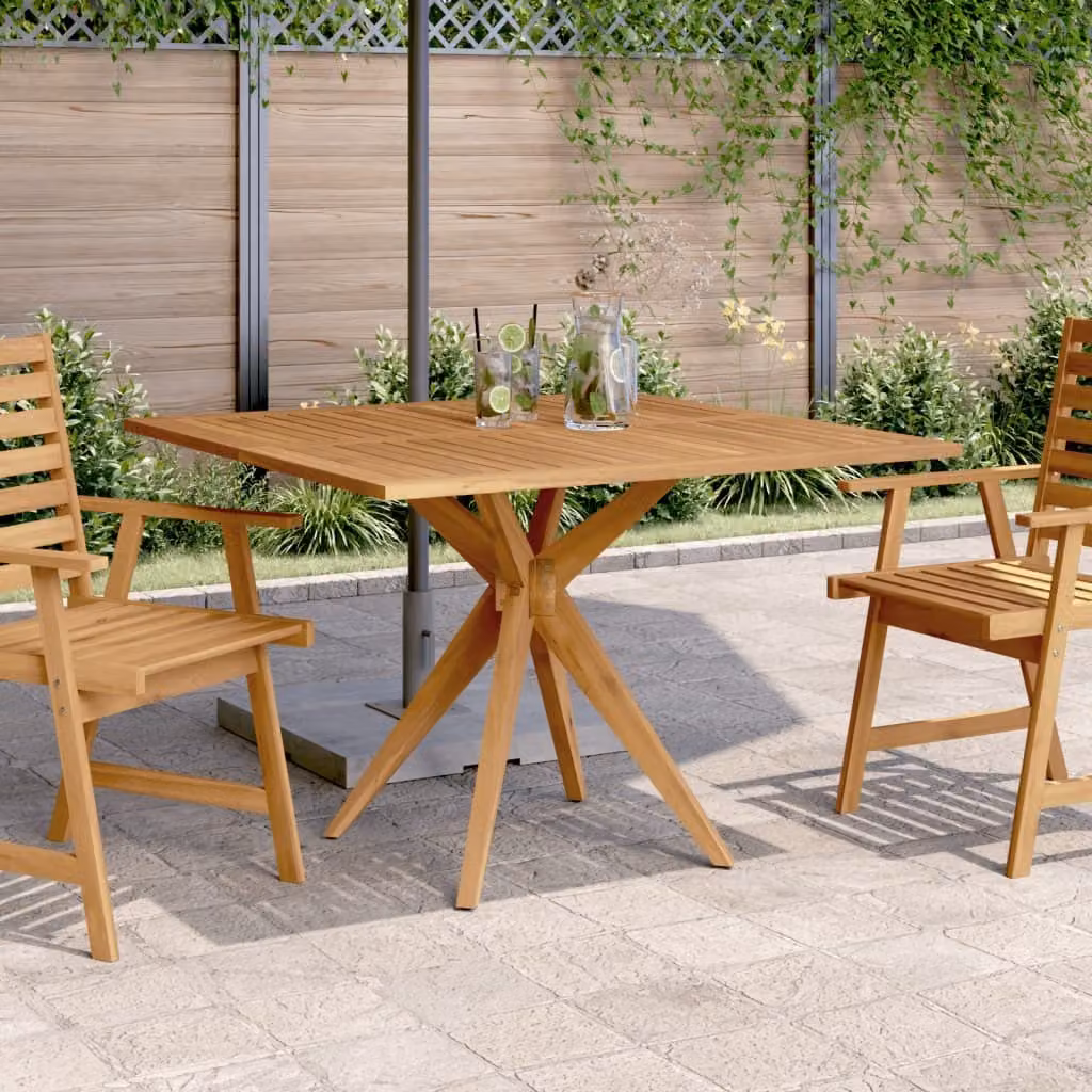 Maison Exclusive - Tavolo da giardino quadrato, 110x110x75 cm, in legno massello di acacia