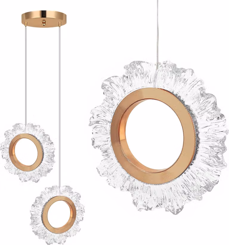 Lampada A Sospensione Toolight Lhj103-2Cp Gold, Rose Gold
