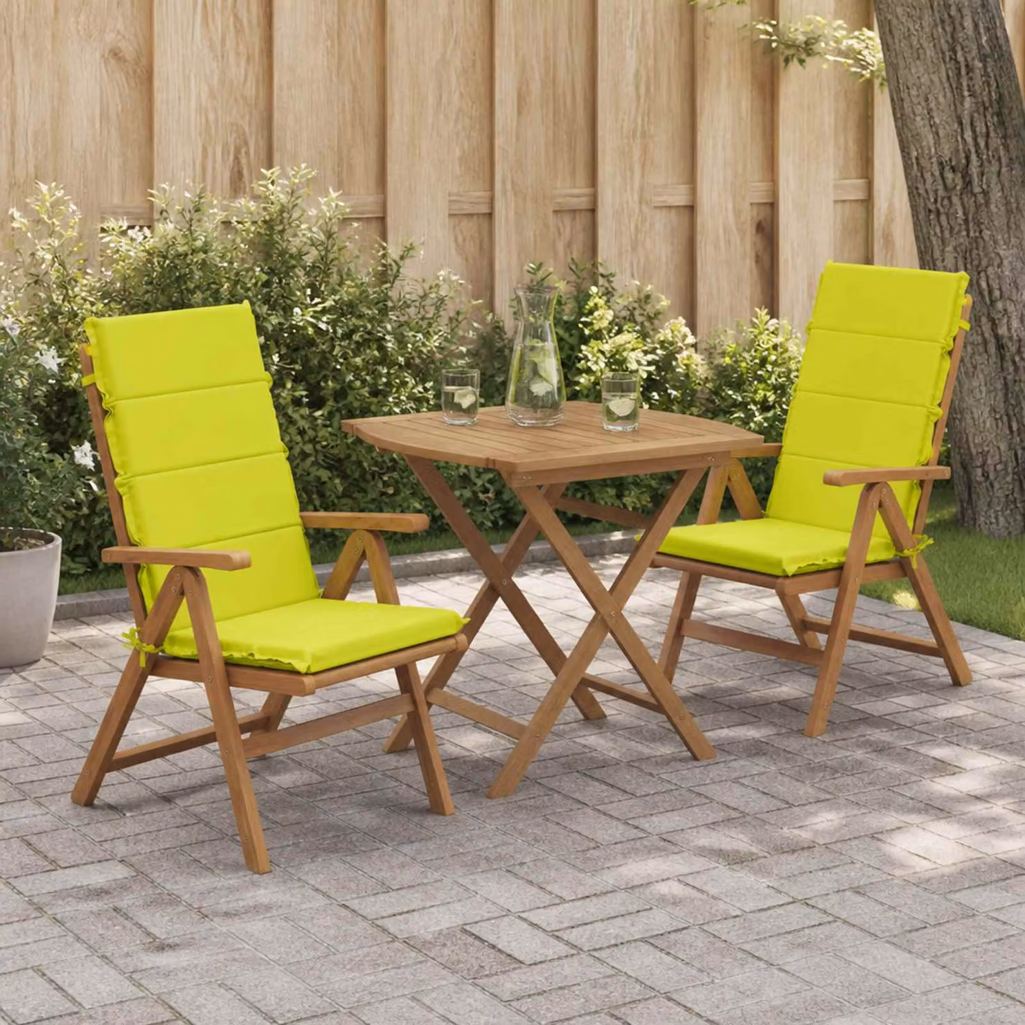 vidaXL Cuscini Bhair Alto Schienale in 2 Pezzi GEMERT 100% Poliestere