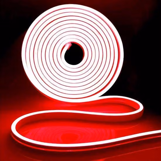 Strisce LED rosse flessibili 5 m, 12 V, effetto neon, impermeabili, per interni ed esterni