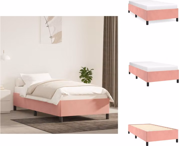 letto vidaXL Rosa 80x200 cm in velluto - Letti e reti