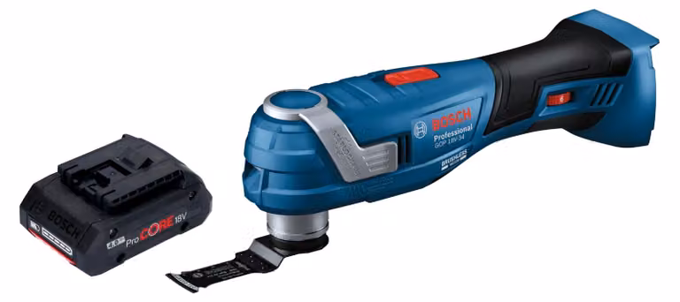 Bosch GOP 18V-34 Multi Cutter professionale a batteria 18 V Starlock Plus + 1x batteria ricaricabile ProCORE 4,0 Ah - senza caricabatterie