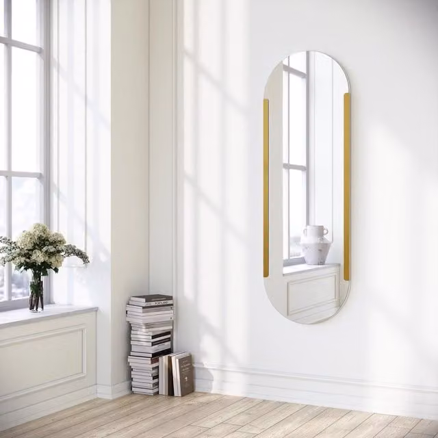 Rivara, Specchio Forma Ovale, 50x150h cm oro