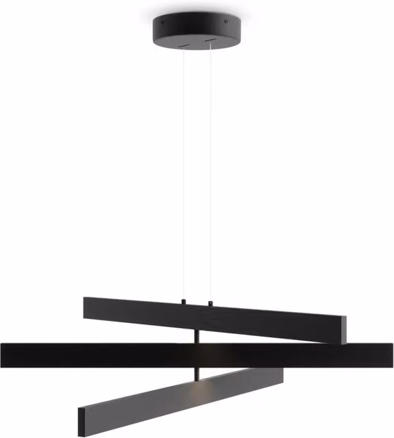 Maytoni Lampadario moderno Origami 1 luce LED integrato nero alluminio