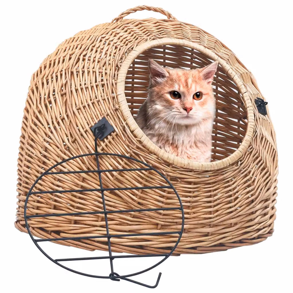 vidaXL Cestino per gatti 60x45x45 cm Vimini naturale