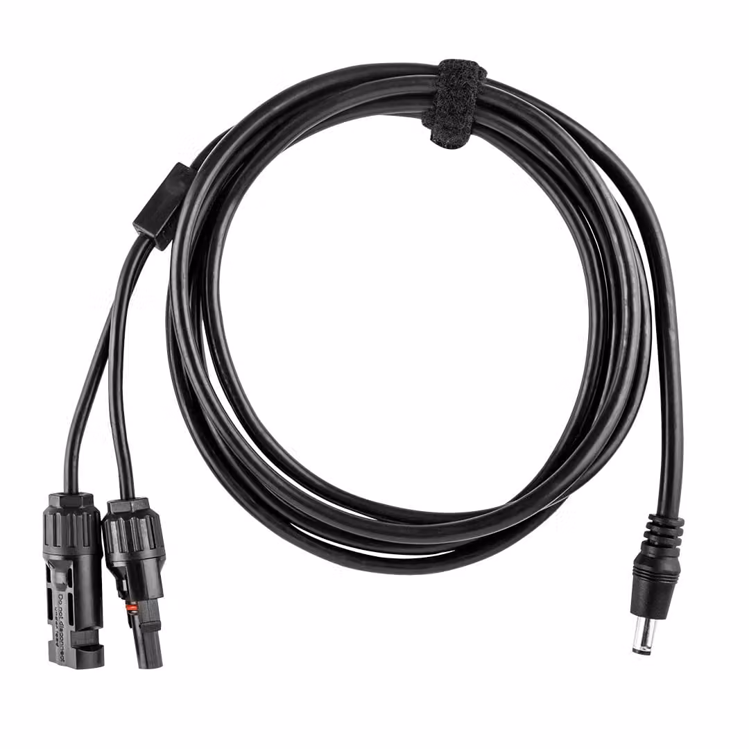 NEO TOOLS cavo di collegamento MC4 e DC 5,5*2,5 per regolatore di carica, lunghezza 2/5 m. Cavo per moduli solari portatili, cavo di prolunga per regolatore di carica di sistemi solari (lunghezza 2 m, MC4/DC 5,5*2,5)