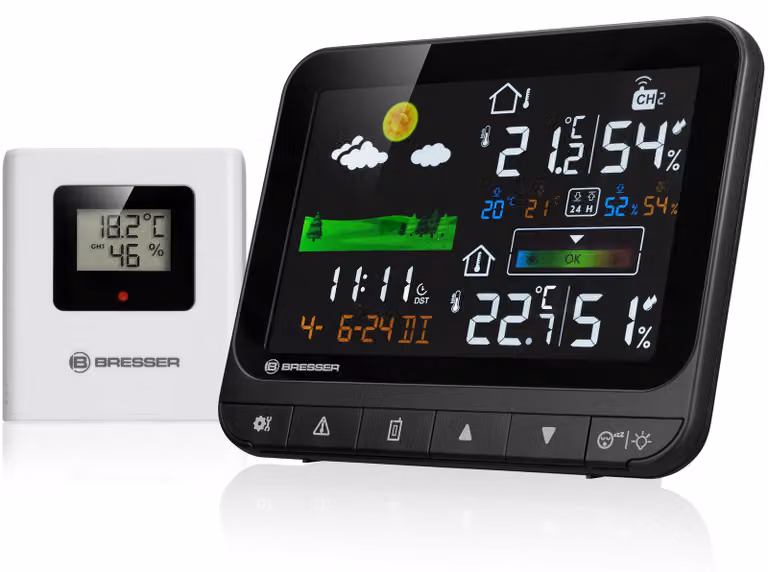 Stazione meteorologica Bresser Neomeo H, wireless, con sensore esterno e display a colori