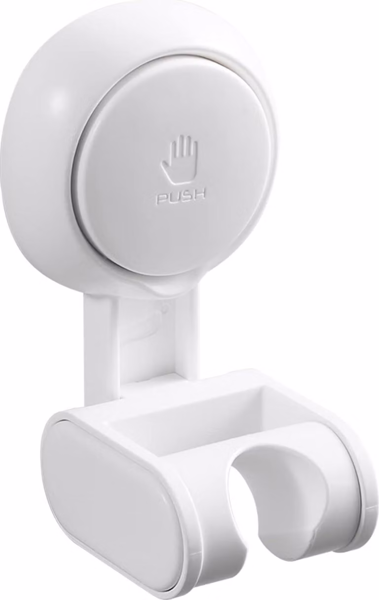 Supporto per soffione doccia - Ventosa - Nessuna perforazione necessaria - Impermeabile e regolabile in altezza - Supporto a parete per soffione doccia, ideale per il bagno