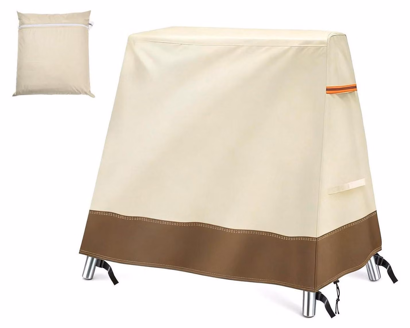 Copertura impermeabile per altalena, realizzata in tessuto Oxford 420D, adatta per altalene a telaio a "A" per 2 persone, dimensioni 182x138x168 cm, colore marrone