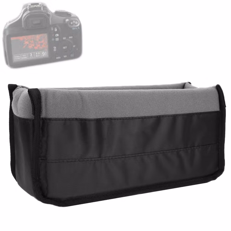 Borsa con inserto per fotocamera, borsa imbottita per fotocamera, borsa divisoria per fotocamera, borsa antiurto per fotocamera, custodia con inserto per fotocamera, custodia con inserto per fotocamera