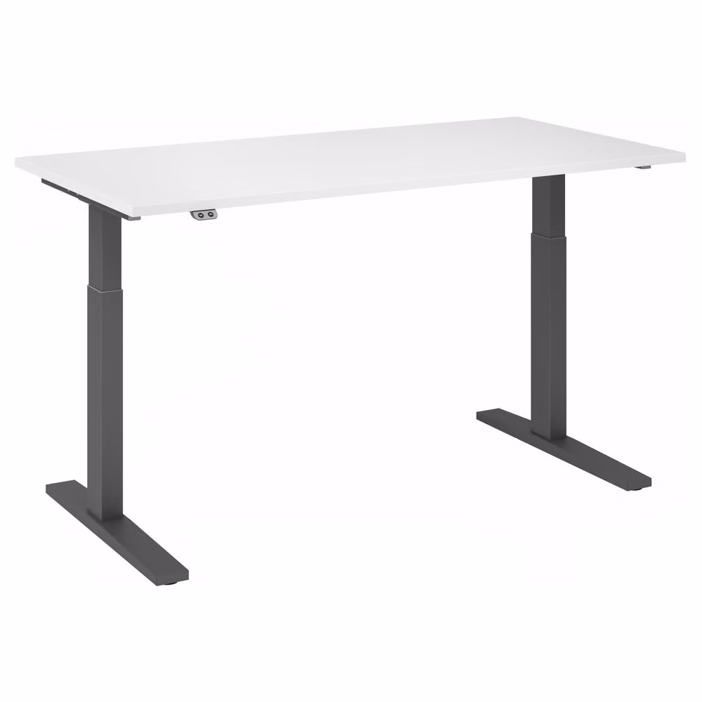 Scrivania regolabile in altezza XMKA | 2 motori | 120-180 cm | elettrica | bianca, colore struttura:grafite, dimensioni piano d'appoggio:160 x 80 cm