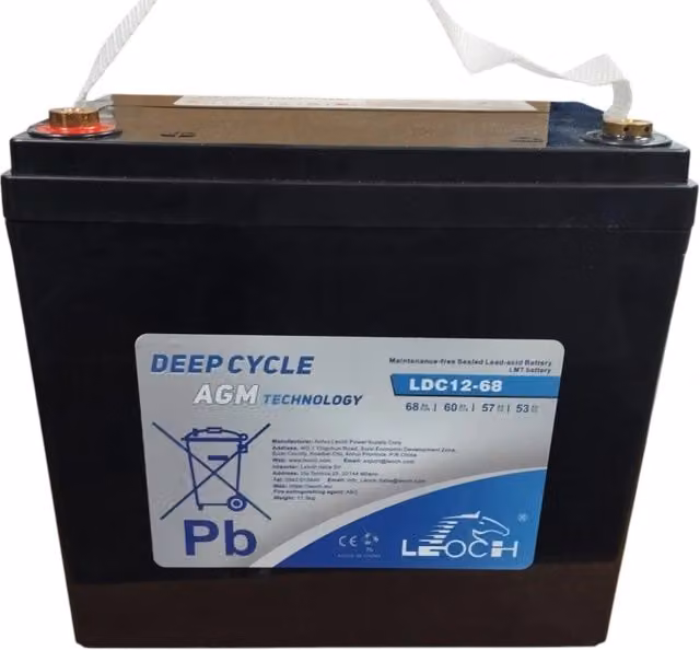 Batteria AGM Leoch LDC12-68 12V 68Ah colore nero