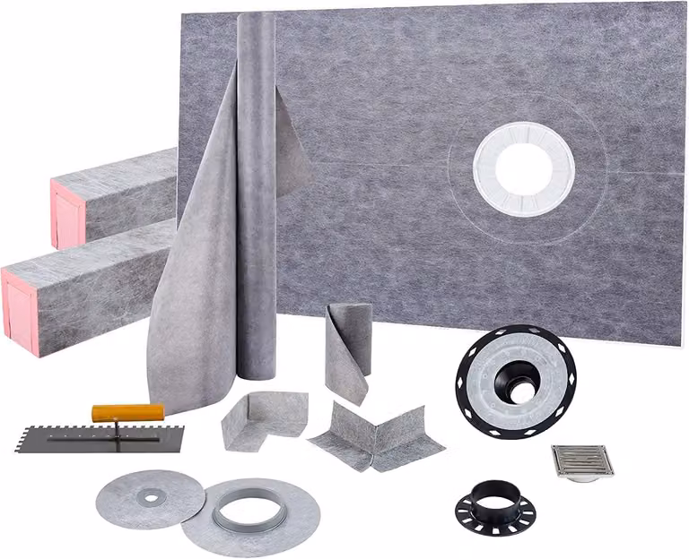 Kit per doccia da 96,5x152,4 cm, impermeabile, completo di scarico