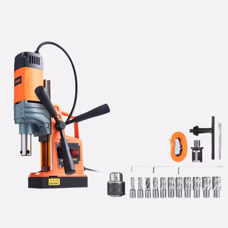 Trapano magnetico - Trapano elettrico a colonna - 1300W - Forza magnetica: 13000N - Titanio-magnesio