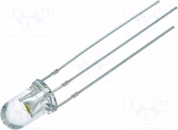 1 LED bicolor, 5mm, rosso/bianco caldo, 3000÷4200 mcd, 3000÷4200 mcd, modello OSRMPA5B31A. Diodo LED