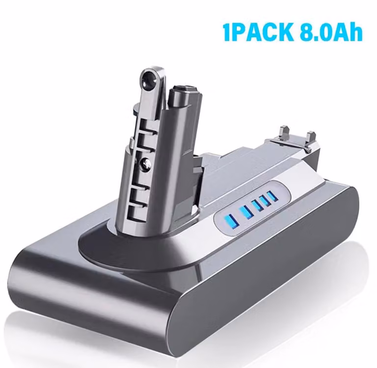 Batteria di ricambio per aspirapolvere a batteria V10 SV12 senza fili - Pacco batteria agli ioni di litio - 8000 mAh (8,0 Ah) - - Solo batteria