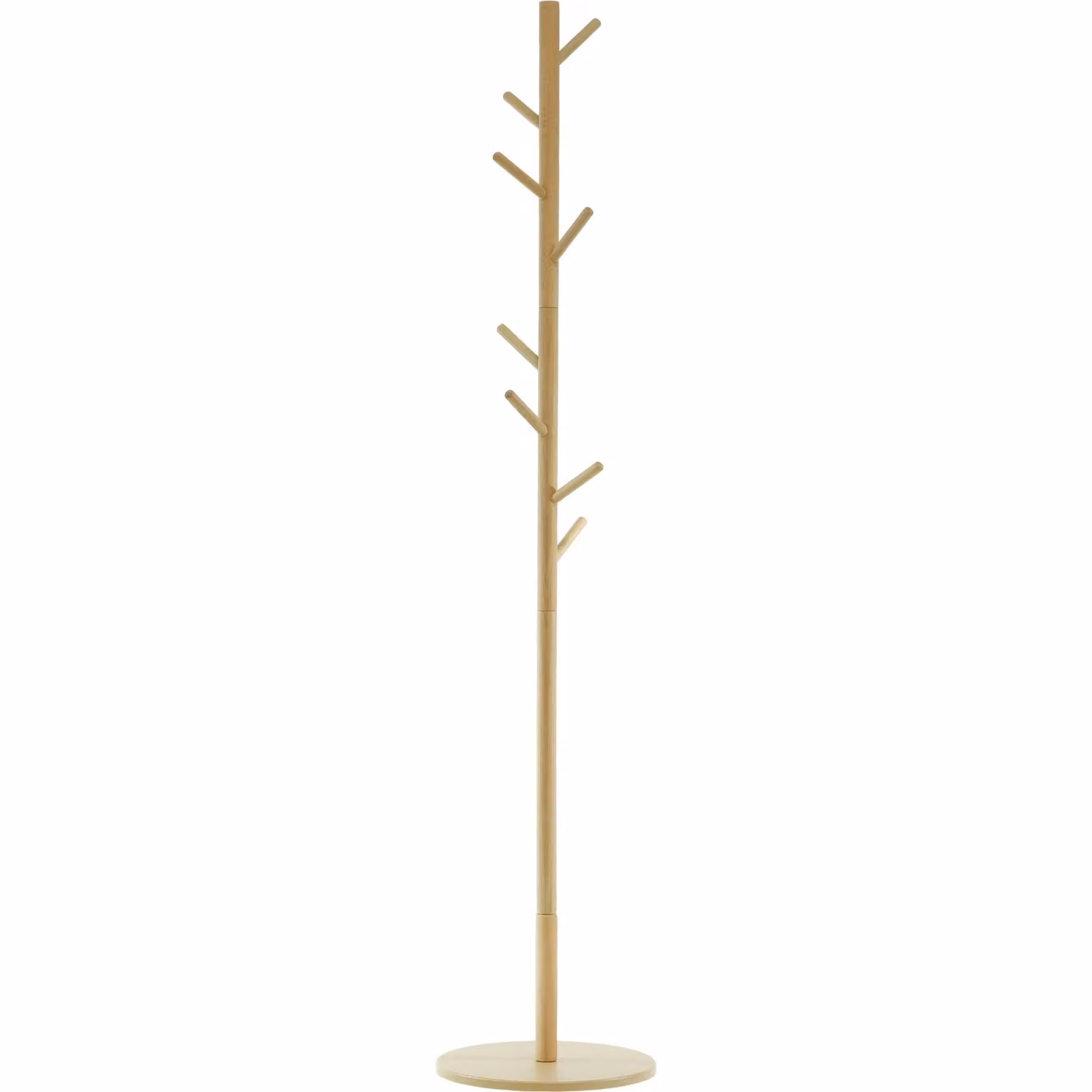 Appendiabiti da terra VESTIAMO CASA in legno di faggio con 8 ganci, colore beige/marrone, H 176 cm, Diametro 36 cm