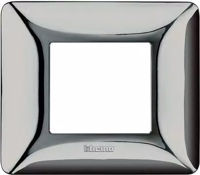 Telaio Bticino Matix a 2 moduli, cromo lucido, modello AM4802GCR