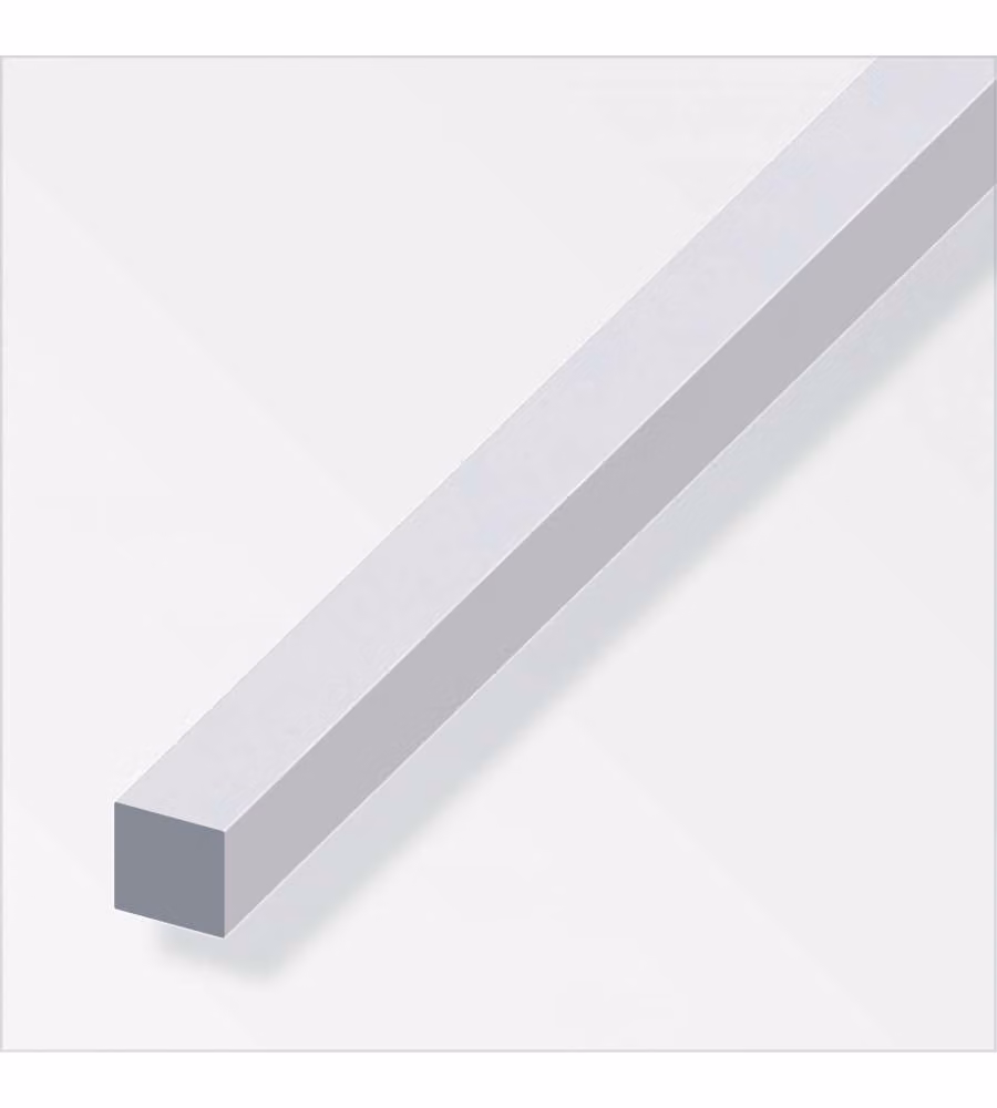 Barra Quadrata 10X10 Alluminio Argento 1Metro