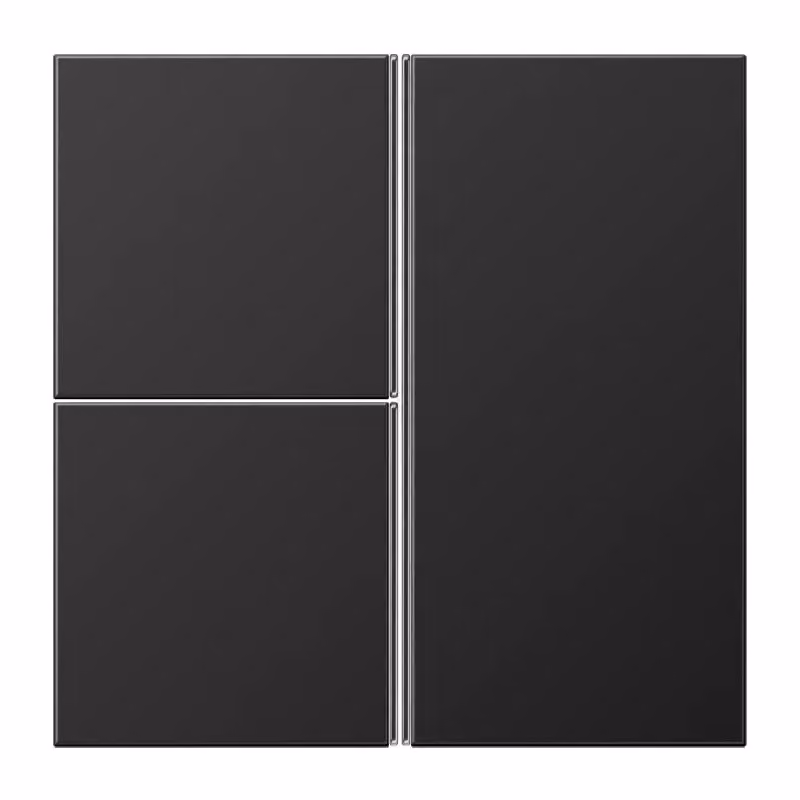 Jung AL2403TSAD Set di pulsanti a 3 moduli, completamente nero (alluminio verniciato)