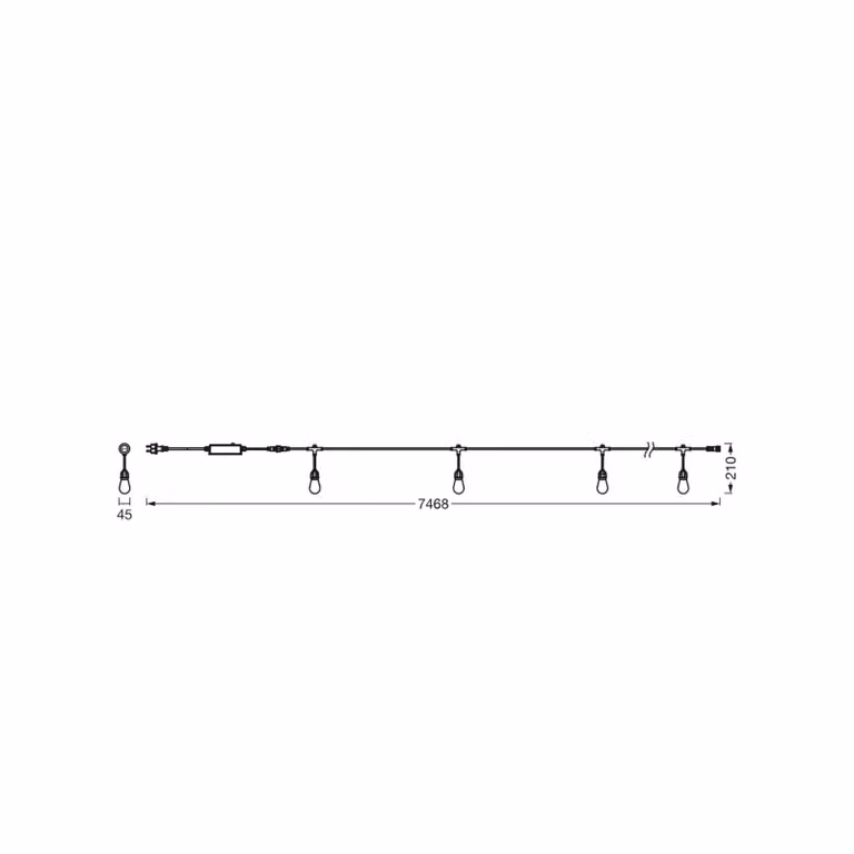 OSRAM SMART+ ghirlanda luminosa LED WiFi STRINGLIGHT, RGBW a 12 luci. dimmerabile, Nero, Plastica, Moderno