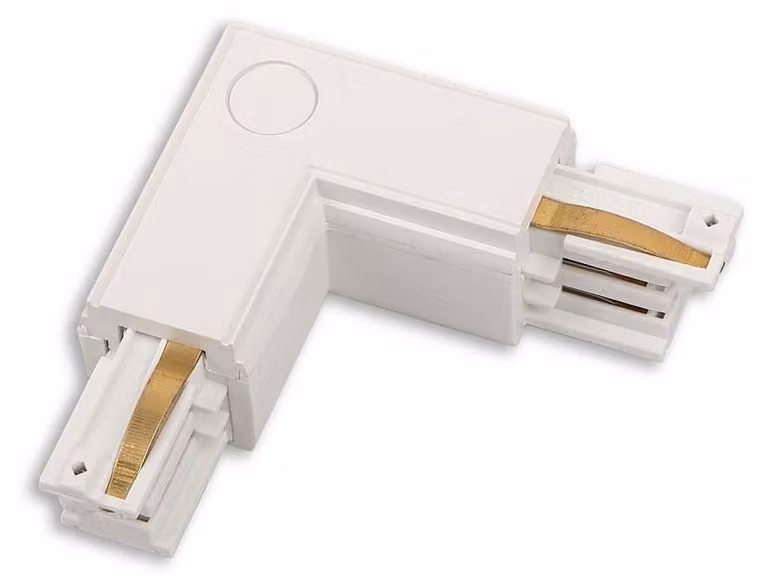 Connettore a "L" destro, colore bianco, marca DOBAC, modello MHT1-L/R-WH, serie MaxLight
