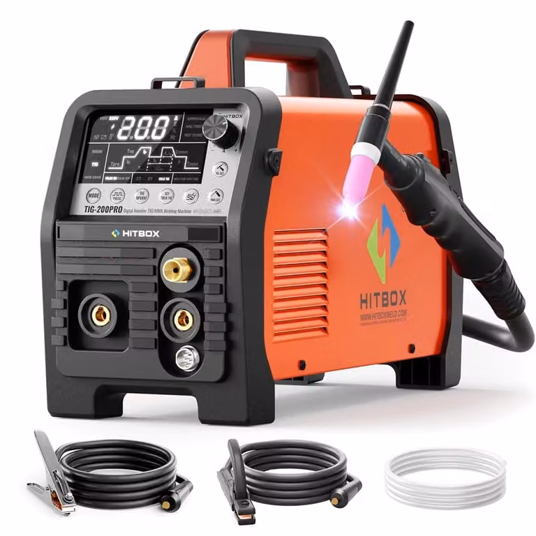 Saldatrice TIG, tecnologia inverter digitale, funzionalità 6-in-1, modello TIG200PRO