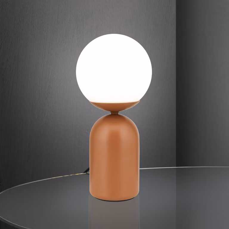 ORION Lampada da tavolo Stanley, Rosso, Soggiorno / Sala da pranzo, Ceramica, Moderno, Lampada da tavolo