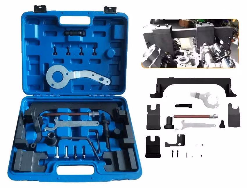 Set di utensili per la regolazione del motore, acciaio, 30 cm x 20 cm x 10 cm, per motori B38, B48 e B58, 7 utensili specializzati, allineamento preciso