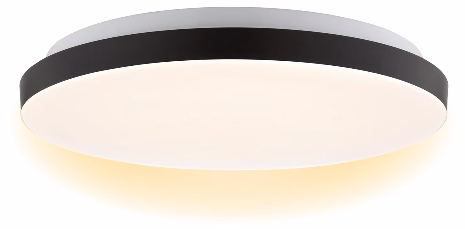 Brilliant G80961/76 Lampada a soffitto LED Livio, 28 cm, metallo/plastica, bianco/nero, LED integrati