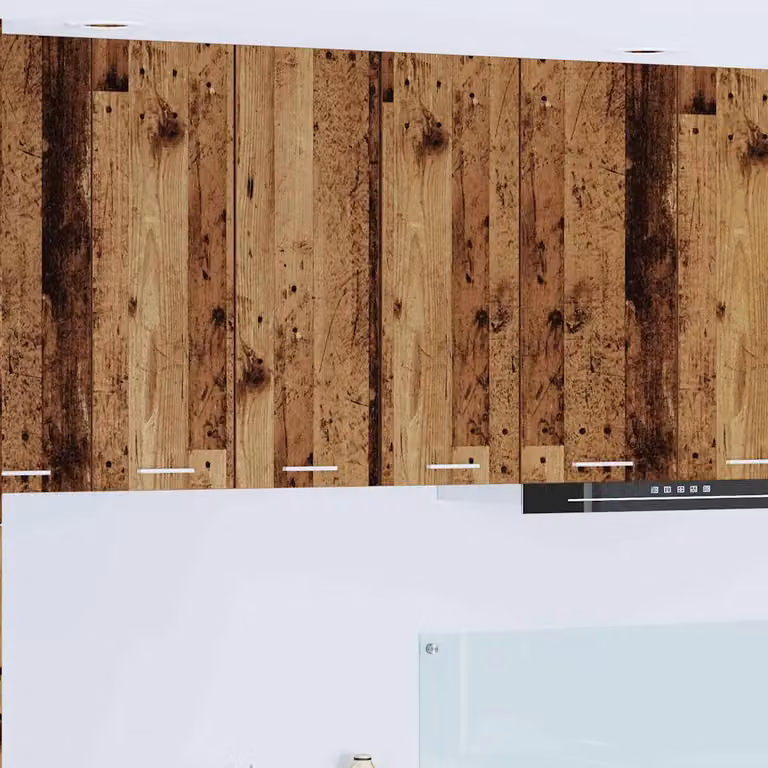 vidaXL Armadio pensile da cucina moderno in legno e MDF, Bianco e Marrone, L/P/H: 30 x 31 x 80 cm