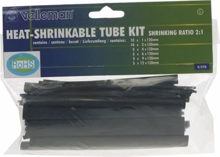 Kit tubi termorestringenti - 40 pezzi - Nero