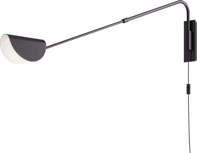 Applique a braccio Mollis nera metallo G9 Maytoni MOD126WL-01B1