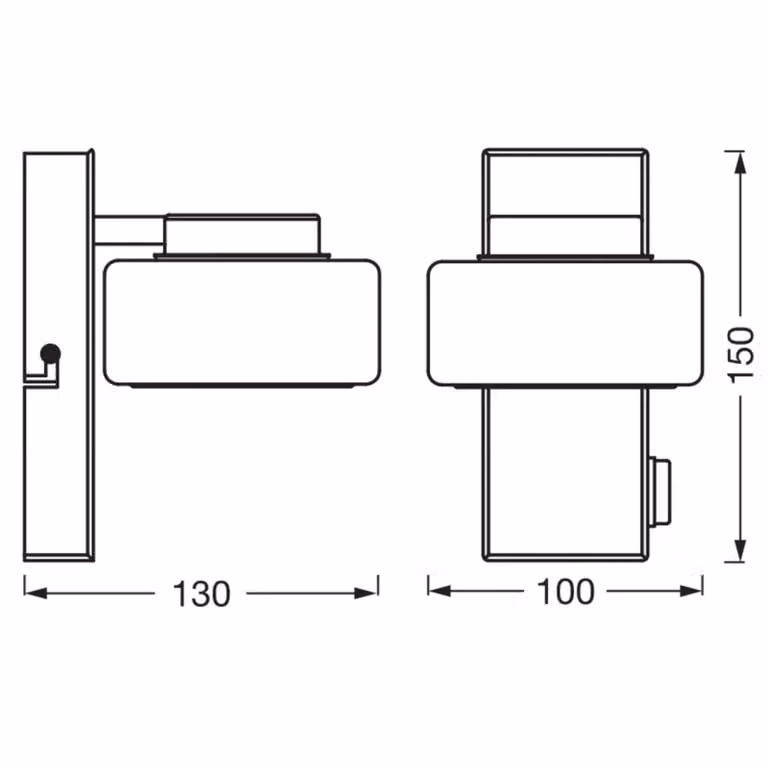 LEDVANCE Applique da parete Orbis Flame, Cromo / Argento, Bagno, Metallo, Applique