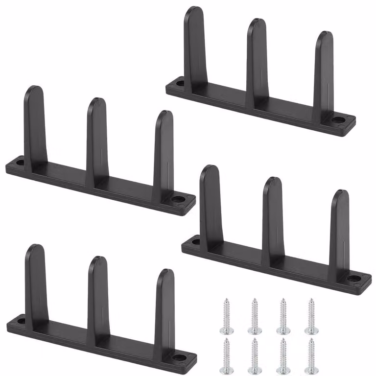 Kit guide per porte scorrevoli - Supporti universali in plastica ABS - Confezione da 4 pezzi - FIND-CN0002-71A-EU21