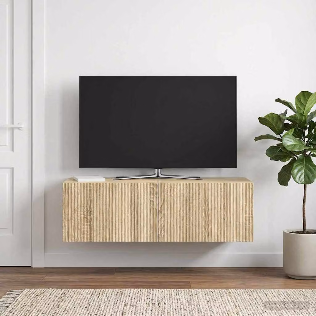vidaXL Mobile Porta TV da Muro Moderno in Rovere Sonoma, L 98 x P 31 x H 30 cm
