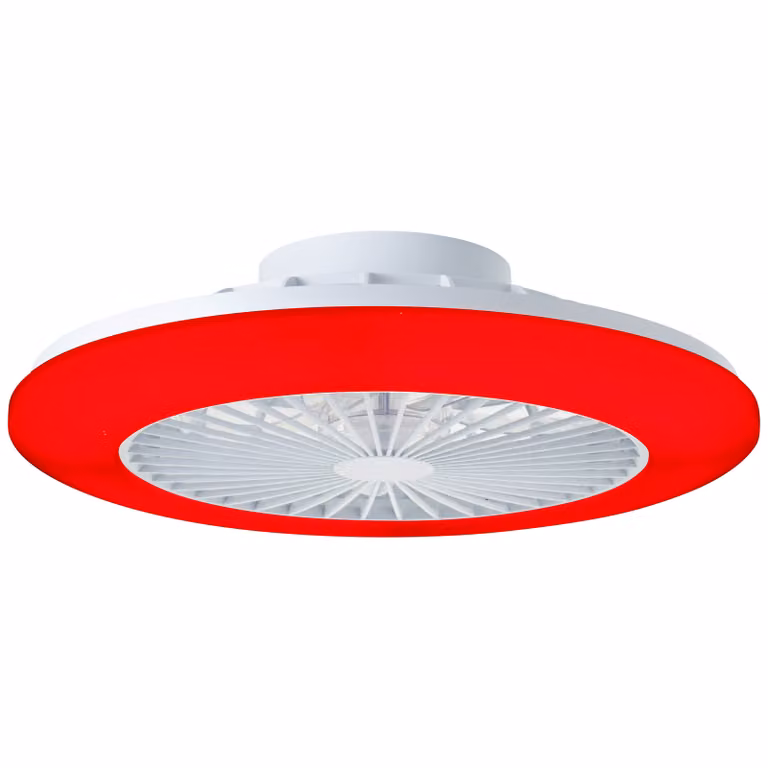 BRILLANTE plafoniera bianca SALERNO | Ø 49cm | plafoniera con ventola | controllabile tramite telecomando | 40W 4700lm RGB | plastica/metallo
