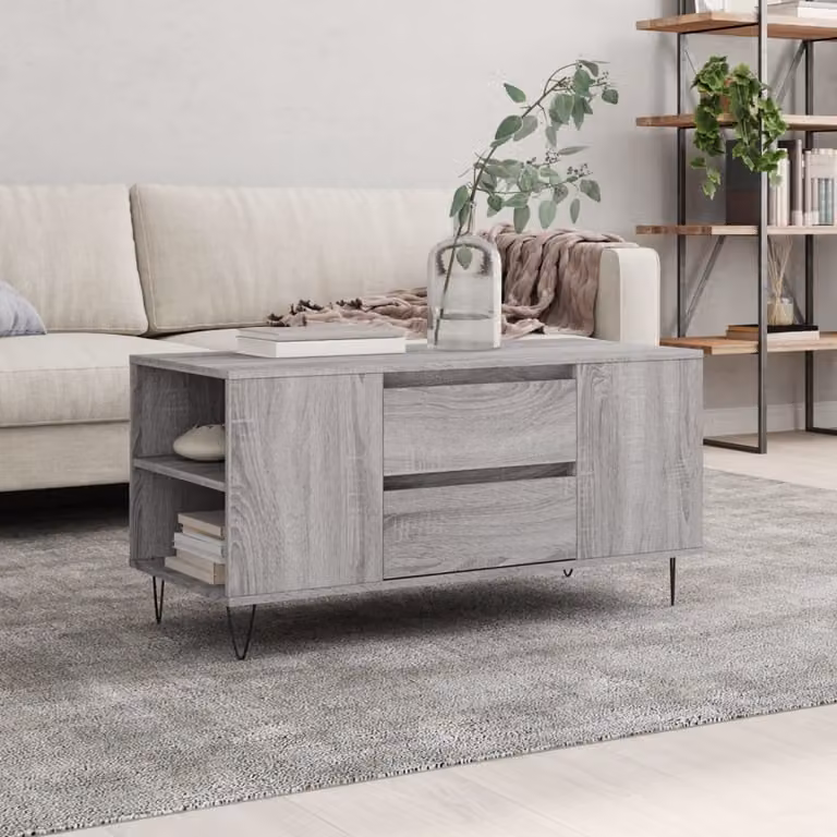 Maison Exclusive - Tavolino da salotto grigio Sonoma 102x44,5x50 cm Materiale ligneo