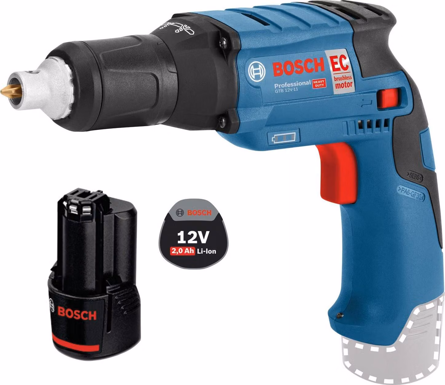 Avvitatore a secco a batteria Bosch GTB 12V-11 / 1x batteria 2,0 Ah
