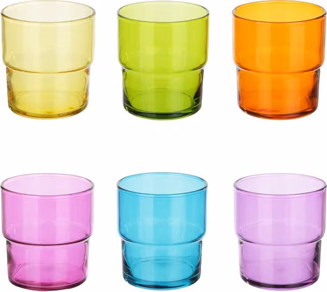 Set di 6 bicchieri da acqua Hill Pasabahce multicolore, 300 ml