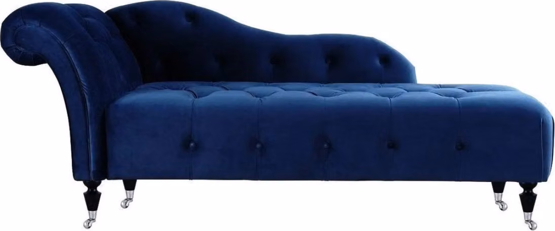 Elegante Liege Chesterfield Liegen mit Knöpfen Samt Chaiselounge Chaiselongue
