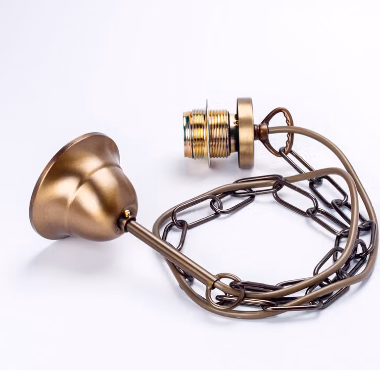 Lampada a sospensione con attacco E27 a vite catena a sospensione, L100cm, patina