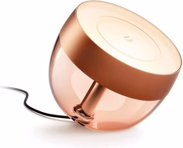 Philips Hue Iris Lampada da tavolo intelligente LED dimmerabile con 16 milioni di colori Bluetooth e Zigbee colore Rame