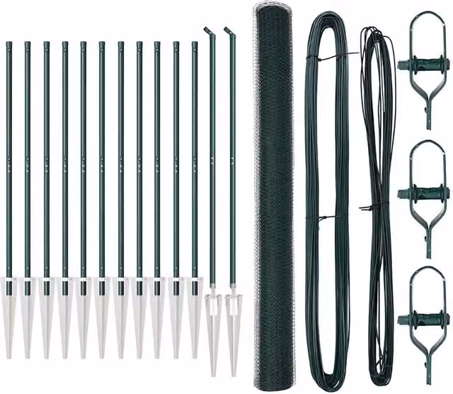 Palo per recinzione in acciaio verde DESIGN IN Altezza: 150 cm, Diametro: 27 mm, Spessore: 3,2 mm