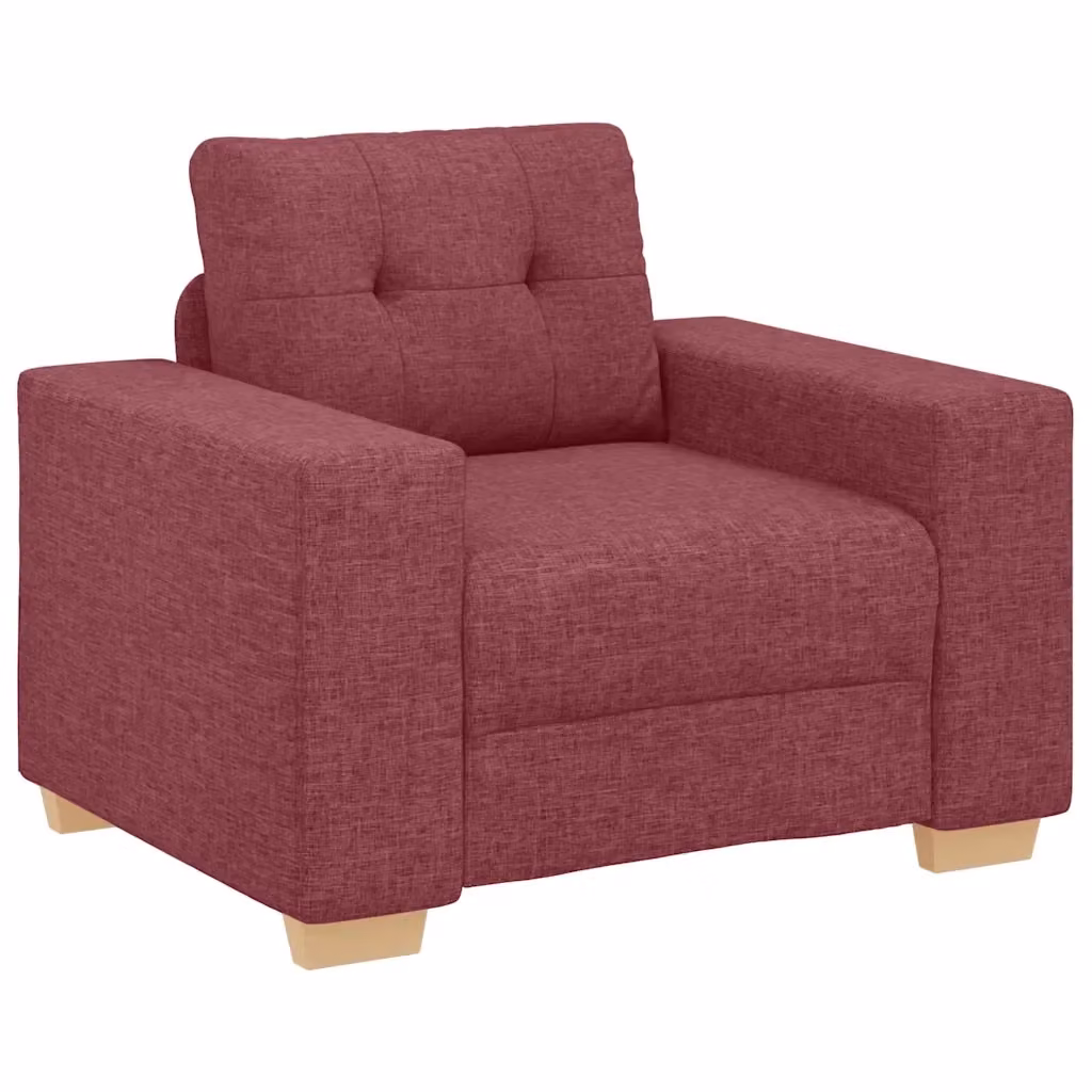 Poltrona relax moderna vidaXL in tessuto rosso con braccioli L/P/H: 100 x 78 x 80 cm – 2