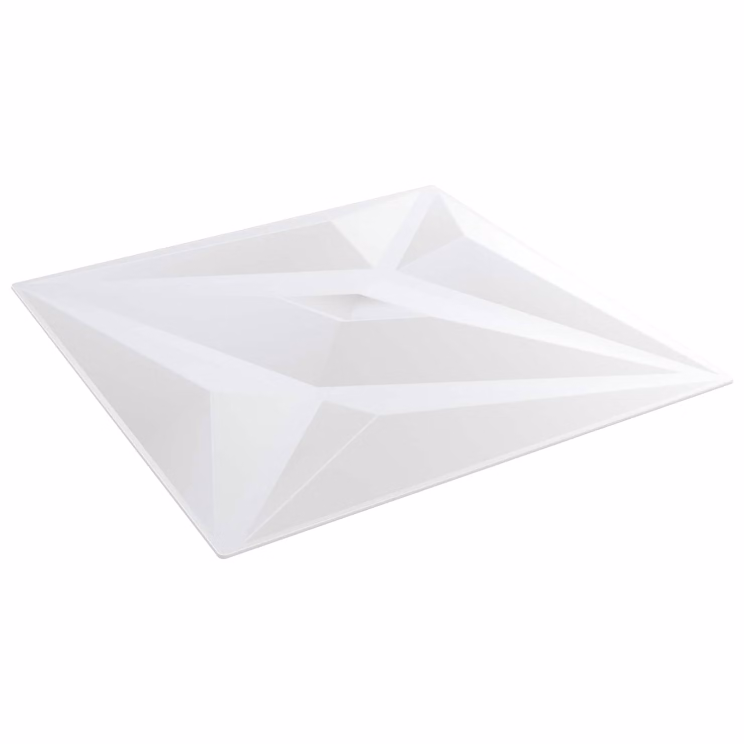 Set di 12 pannelli da parete vidaXL in schiuma XPS con motivo a stella, colore bianco, L/P: 50 x 50 cm