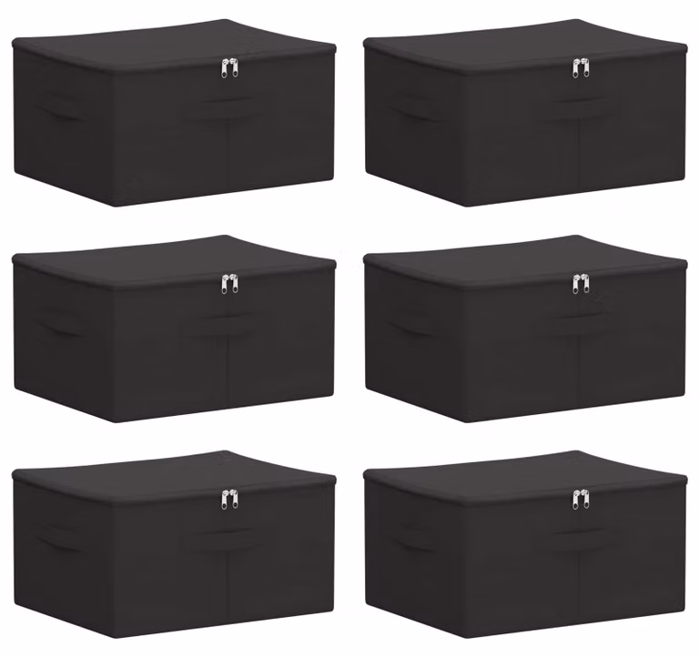 Scatola di Stoccaggio 6 pcs Antracite 43 x 34 x 23 cm