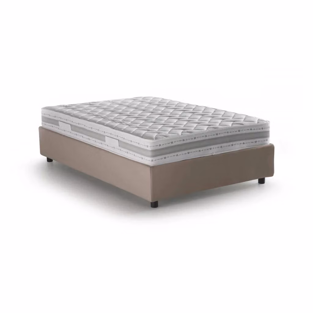 Letto Abici Talamo Italia con Materasso Incluso, Base a Salire, Grigio, 120 x 200 cm – 2