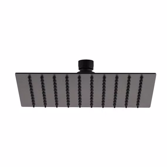 Soffione doccia ultraslim quadrato acciaio inox nero opaco 25x25 cm SPAGNA