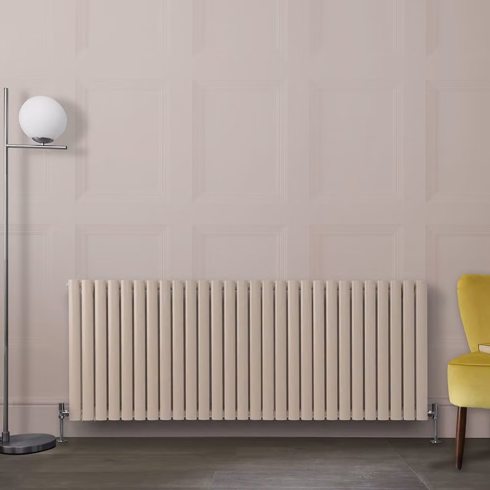 Radiatore di Design Orizzontale  Rosa (Rose Petal Rosa) -  635mm x 1647mm - Pannello Singolo  - Revive